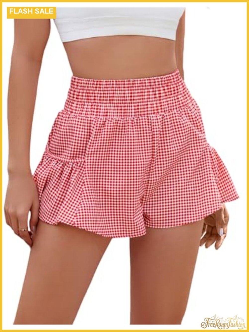 Women's Athletic Running Shorts High Waisted Flowy Ruffle Quick Dry